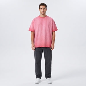 Camiseta de Hombre Oversize de Algodón 100% Liso, Estilo Urbano, con Logo Frontal Personalizado Serigrafiado, Cuello Redondo, Manga Corta, 220g, OEM - Product Image 1