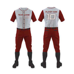 Adult Unisex <b>Baseball</b> Uniform Short Sleeve Quick Dry Breathable 100% Polyester Custom Color Team Set - Product Image 4