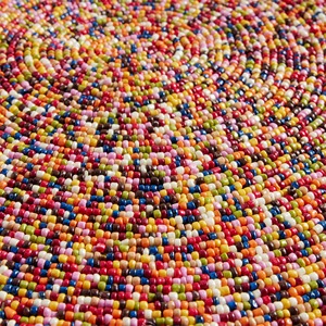Premium Handmade Rainbow Beaded <b>Placemat</b> <b>Round</b> Table Mat Colorful Dining Decor For Home And Events Color Burst Beaded <b>Placemat</b> - Product Image 4