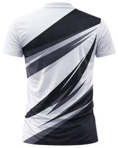 Camiseta Deportiva Personalizada para Hombre, Negra y Blanca, de Secado Rápido, Poliéster, Estampado Personalizado, Manga Corta, para Gimnasio, Running y Entrenamiento - Product Image 2