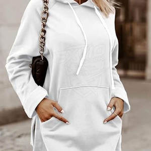 Sudadera Extra Grande de Material Suave para Mujer, Ropa Casual de Invierno, Cálida, 100% Algodón - Product Image 4