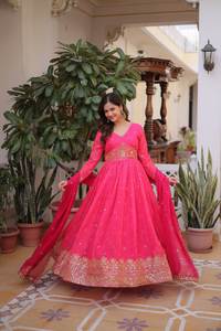 Robe de soirée tendance pour femme, magnifique robe de mariée et de fête, tissu de vêtements indiens et pakistanais - Product Image 3