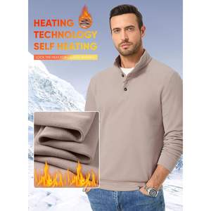 Pull à col montant en molleton léger décontracté pour homme personnalisé, à manches longues, sweat-shirt - Product Image 3