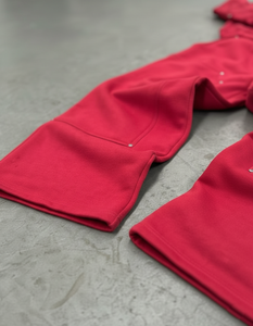 Chándal rojo personalizado al por mayor para hombre y mujer, 100% algodón polar, 400 g/m² - Product Image 3