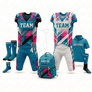 Meilleures ventes : Ensemble de football américain à manches courtes, séchage rapide, antibactérien, respirant, pour adulte - Product Image 2