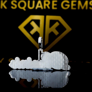 Pendentif Hip Hop Personnalisé avec Lettre et Numéro Porte-Bonheur, Moissanite, Plaqué Or Glacé, Bijoux de Fête, Fabrication Sur Mesure OEM - Product Image 4