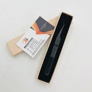 Pince à épiler professionnelle d'extension de cils en acier inoxydable à 45 angles de marque privée personnalisée vente en gros pince à cils durable - Product Image 5