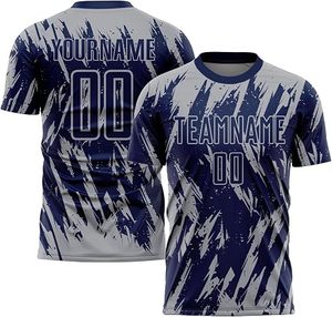 เสื้อฟุตบอลแบบซับลิเมชั่นสั่งทำพิเศษ แขนสั้นสำหรับผู้ชาย ผ้าโพลีเอสเตอร์ 100% ระบายเหงื่อได้ดี คอกลม พิมพ์ชื่อทีม เสื้อผ้ากีฬาสำหรับผู้ใหญ่ - Product Image 4