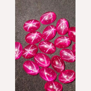 Lot de 19 cabochons ovales Lindy Star Ruby 14x10mm, 185 carats, Iroc Sales, pierres précieuses en vrac de haute qualité, 74 $ US pour tout le lot - Product Image 1
