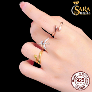 Anillos con Forma de Ala para Mujer, Chapados en Oro, Joyería Moderna de Moda, para Uso Diario, Regalo Disponible a Precio Accesible - Product Image 2