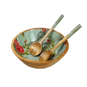 Recién Llegado, Diseño de Lujo, Último Diseño, Tazón de Madera de Acacia, Estilo Único, Tazón de Madera para Ensaladas o Frutas con Cucharas - Product Image 5