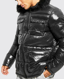 Chaqueta acolchada para hombre, precio al por mayor, chaqueta de invierno personalizada, abrigo brillante con diseño de araña, chaqueta acolchada unisex - Product Image 6