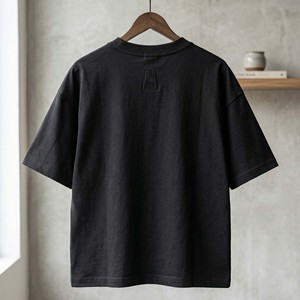 FIFOSPORTS T-shirt in cotone pesante personalizzata da uomo, vestibilità oversize squadrata, streetwear, alta grammatura, maglietta bianca con ricamo <span class=keywords><strong>tonale</strong></span> senza volto - Product Image 2