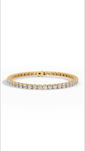 Pulsera de tenis clásica de 7 pulgadas con diamantes cultivados en laboratorio de corte redondo, oro de 18K, venta al por mayor, fabricante y proveedor de joyería fina OEM - Product Image 5