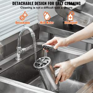 Picadora de carne de Cocina eléctrica comercial, 6 libras/minuto, embutidora de salchichas, picadora de carne de alta eficiencia - Product Image 6