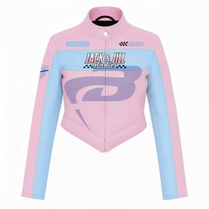 Chaqueta de cuero PU de la hermandad Jack And Jill Of America, de alta calidad, corte ajustado, estilo racing, personalizable con cualquier logotipo. - Product Image 2