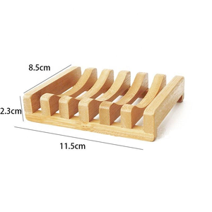 ที่วางสบู่ไม้ไผ่ทำมือ ถาดวางสบู่สำหรับห้องครัวห้องน้ำ - Product Image 3