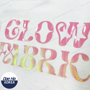 ผ้าทอเนื้อสัมผัสพิเศษ HTV Glow Fabric ง่ายต่อการลอกออก เหมาะสำหรับขายส่งเสื้อยืด คุณภาพสูงจากเกาหลี ผลิตภัณฑ์ไวนิลถ่ายโอนความร้อน - Product Image 2