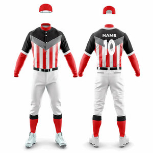 <b>Baseball</b> Jersey Uniform Pant <b>Set</b> Custom Fully Sublimated Lining Design Solid Color Button Up Jersey with Pockets Pants Uniform - Product Image 4