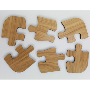 Sous-verres en bois de qualité supérieure, forme puzzle, 4 pièces, pour verres à vin, vaisselle, article décoratif et protecteur - Product Image 4