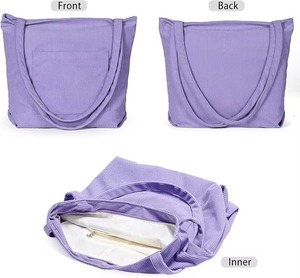 Sac à bandoulière en toile avec sangle réglable, antivol, résistant à l'eau, style vintage/mode/bohème pour le shopping et les voyages - Product Image 3