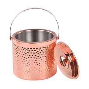 Cubo de hielo de acero inoxidable más vendido, con tapa y pinzas, diseño moderno, resistente al óxido, enfriador de bebidas para fiestas - Product Image 4