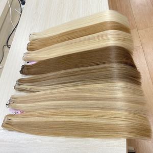 Hueso recto de extensiones de cabello humano natural Tejido Trama Genius trama - Product Image 4