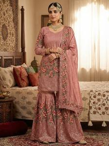 <b>Presenting</b> New <b>Eid</b> Collection Modern Party Ready Salwar Kameez Set with Heavy Embroidery Sequence Work Fully Stitched Ready Wear - Product Image 5