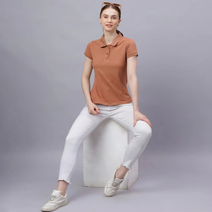 Camisa Polo Texturizada para Mujer, Suave al Tacto, Cuello Casual, Ligera, Cómoda, para la Oficina, Actividades Diarias y el Fin de Semana - Product Image 5