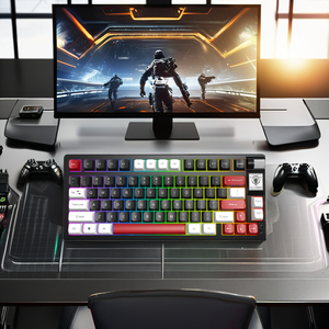 Teclado mecánico personalizado con interruptor rojo, batería de 4000mAh inalámbrica para Bluetooth, 79 teclas, teclado, teclas mecánicas - Product Image 5