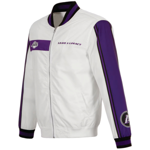 Custom Lakers Men Varsity <b>Jacket</b> Eco-Friendly Reversible Winter Autumn Front Logo Embroidery <b>Patch</b> Ready OEM/ODM - Product Image 2