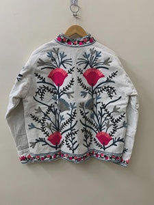Hot Selling Velvet Suzani Jacket Handmade Embroidered Boho Ethnic <b>Coat</b> Festival Wear Designer Jacket - Product Image 2