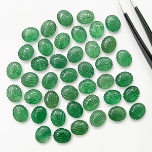 Quartz Vert Naturel 12mm Scarabée Égyptien Sculpté à la Main Pierre Précieuse en Vrac pour la Fabrication de Bijoux en Gros - Product Image 3