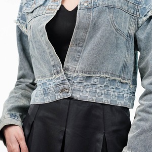 <b>Custom</b> <b>Denim</b> <b>Jackets</b> with Embroidery on All Over <b>Denim</b> <b>Jacket</b> for Women Floral Embroidery Women's <b>Denim</b> <b>Jackets</b> - Product Image 4
