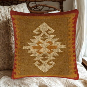 Modern Square Hand Woven 100% Organic Jute Outdoor Living Room Home Hotel Decor Sofa Cushion - Product Image 4