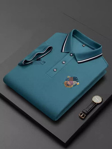 Camiseta Polo de Manga Corta para Hombre, de Alta Calidad, Moderna, con Bordado de Hilo Dorado, Transpirable, Informal, para Golf - Product Image 3