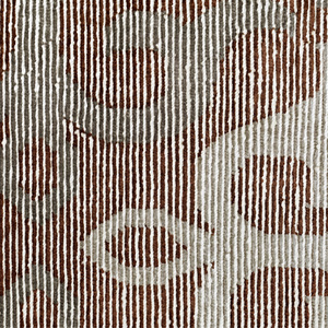 Tapis décoratif antidérapant en laine beige terre cuite et gris, motif géométrique à médaillon, pour salon, hôtel, salle de bain - Product Image 4