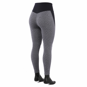 Leggings Deportivos Grises de Cintura Alta para Mujer, Pantalones de Yoga Sin Costuras, Elásticos, para Correr, Entrenamiento y Uso Diario - Product Image 3