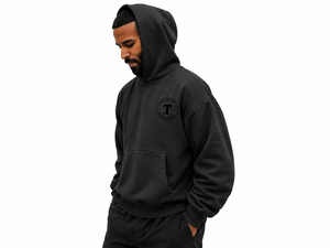 Sweat à capuche en molleton uni pour homme, manches raglan, coupe classique, vêtements décontractés d'automne, bordeaux - Product Image 3