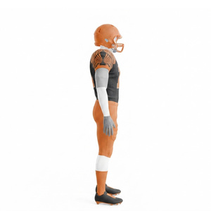 Uniforme de Fútbol Americano Personalizado Naranja 100% Algodón Poliéster Jersey Estampado Digital de Manga Corta que Absorbe la Humedad Corte Regular - Product Image 3
