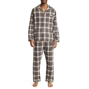 Men's <b>Classic</b> Cotton Pajama Set Lightweight Breathable Two Piece Sleepwear For Hotel Home And Travel - Product Image 5