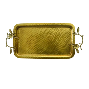 Modern Design Silver <b>Tray</b> Made Of Metal With Gold Accents <b>Snacks</b> Dessert Serving <b>Tray</b> Perfect For Displaying Small Items On Sale - Product Image 3