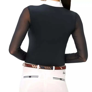 Professional equestrian riding apparel designed for comfort movement and durability horse riding <b>shirts</b> for stable activities - Product Image 4
