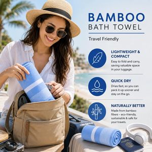 Serviette en bambou premium, ultra douce, séchage rapide, respectueuse de la peau, légère - Product Image 4