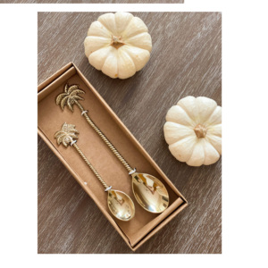 Couverts en laiton de couleur or avec poignée en forme de palmier cuillère en laiton fourchette et couteau usage domestique cuillère en laiton en acier miroir meilleure vente - Product Image 5