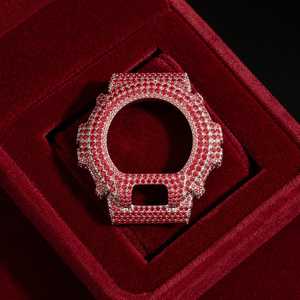 ฝาครอบตัวเรือนนาฬิกาประดับอัญมณีสีแดงสำหรับ GA6900 ผู้ชายผู้หญิงฮิปฮอปเครื่องประดับอุปกรณ์เสริม - Product Image 1