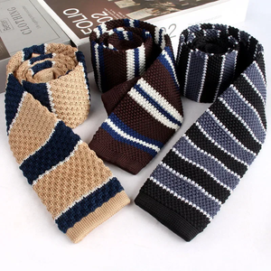 Corbatas de punto a rayas para hombre, corbata estrecha de punto, estilo coreano, corbata informal, accesorios para camisas, corbata para traje - Product Image 4