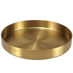 Plateau en laiton industriel, plateau de service en métal durable, vaisselle décorative pour restaurant, restauration, hôtel, banquet - Product Image 1