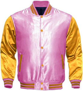 Chaqueta Varsity de Moda de Alta Calidad, Estilo Starter para Hombre, Blanca y Azul, Chaqueta de Satén o Lana con Logotipo Personalizado para un Look Elegante - Product Image 2