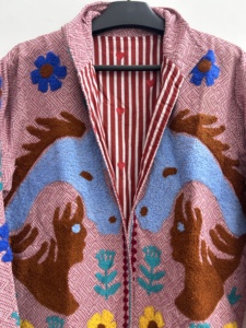 Boho Embroidery floral <b>Jackets</b> Velvet inner Cotton Bohemian Style Winter Coat Street wear Bomber Boho <b>Reversible</b> <b>Jacket</b> - Product Image 4
